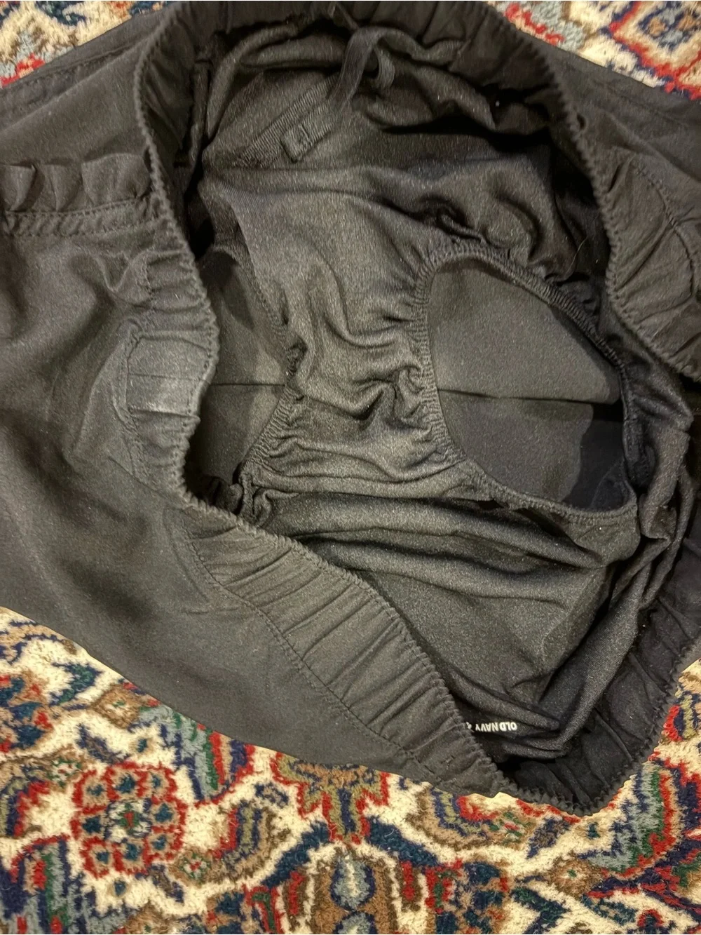 Girl’s Black Ruffle Trim Shorts